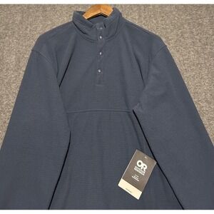 Outdoor Research Men's Trail Mix Snap Pullover Micro Grid Hiking Blue Size XL